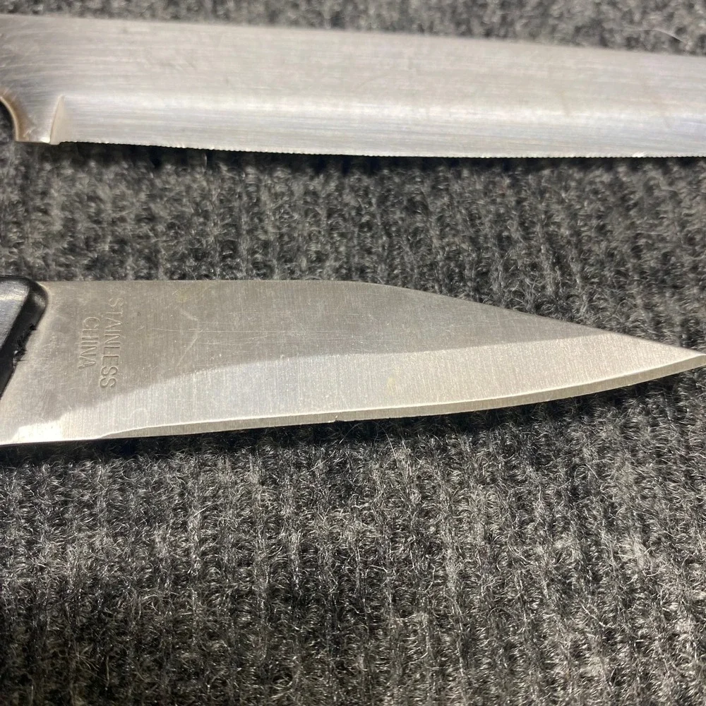 Eversharp Vintage Utility Knife and Stainless Paring Knife Set Black 2 Piece